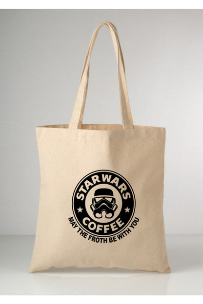 Starwars Coffee Tote Bag Bez Çanta