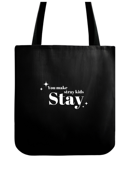 Stray Kids Stay Tasarım, Siyah , Kanvas Tote Bag, Bez Çanta, Kanvas Çanta, kore çanta, kpop çanta