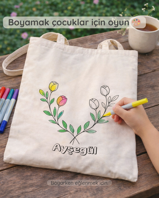 Gül tomurcuk İsme Özel Çanta