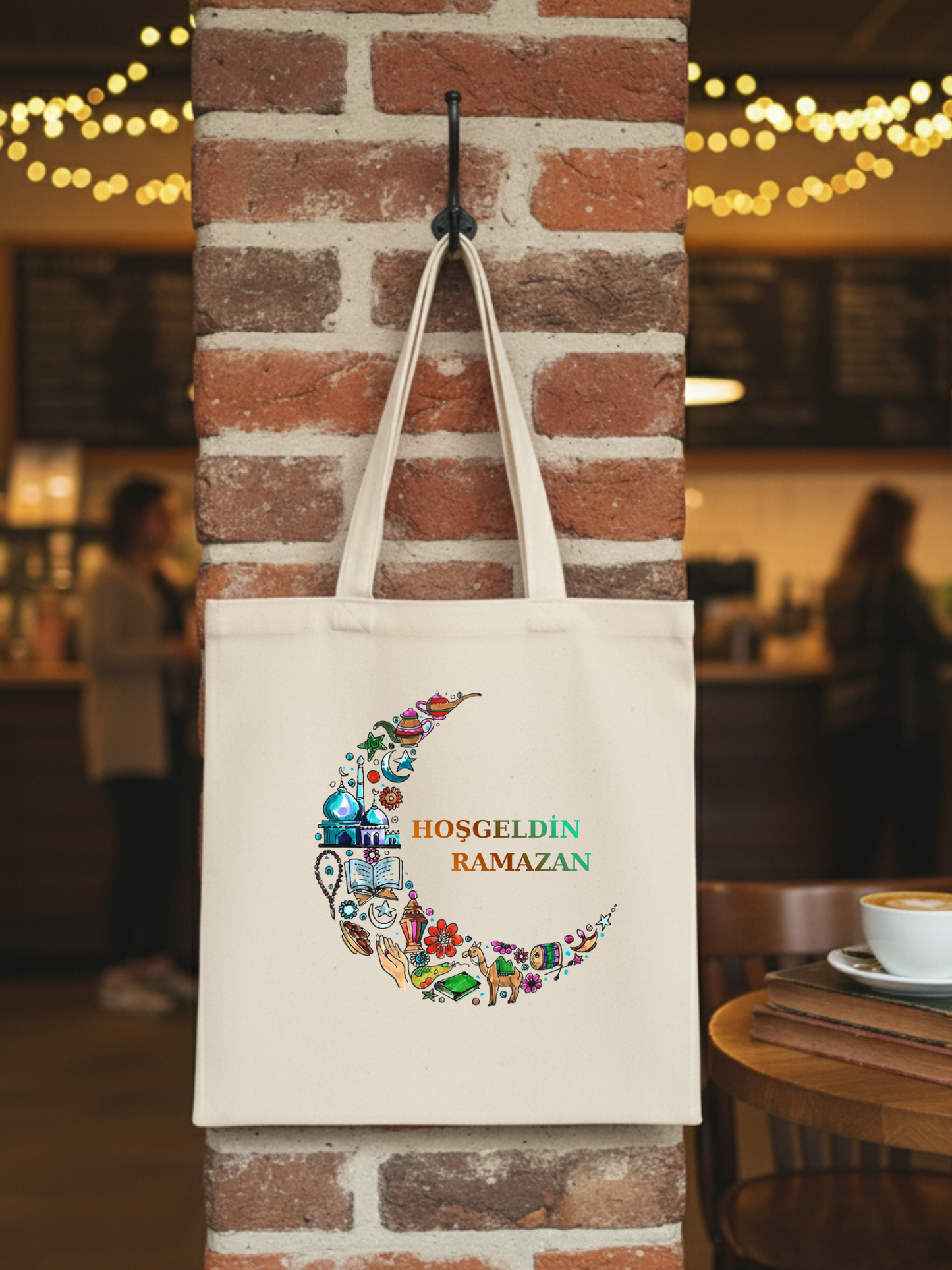 Ramazan Bayramı Ham Bez Çanta 35*40 cm
