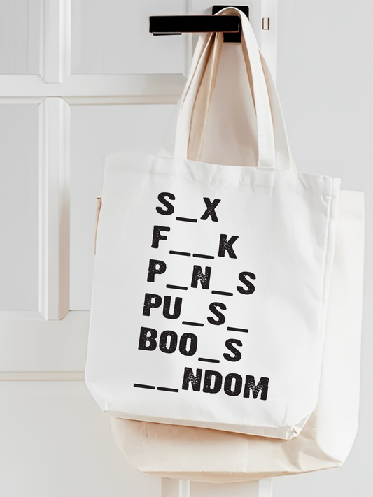 Motto Tasarım Krem Kanvas Çanta – 35x40 cm