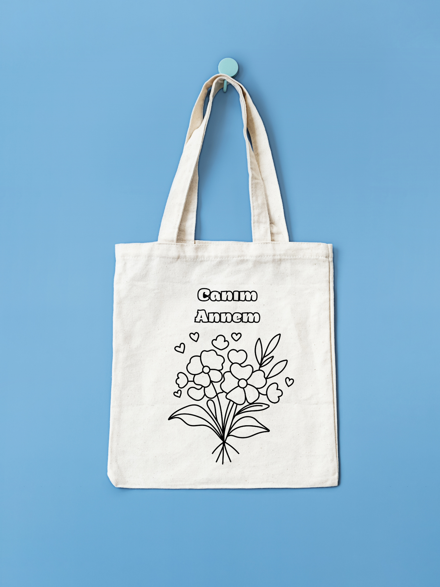 Tote Bag krem kanvas çanta %100 pamuk 35x40 cm tote bag
