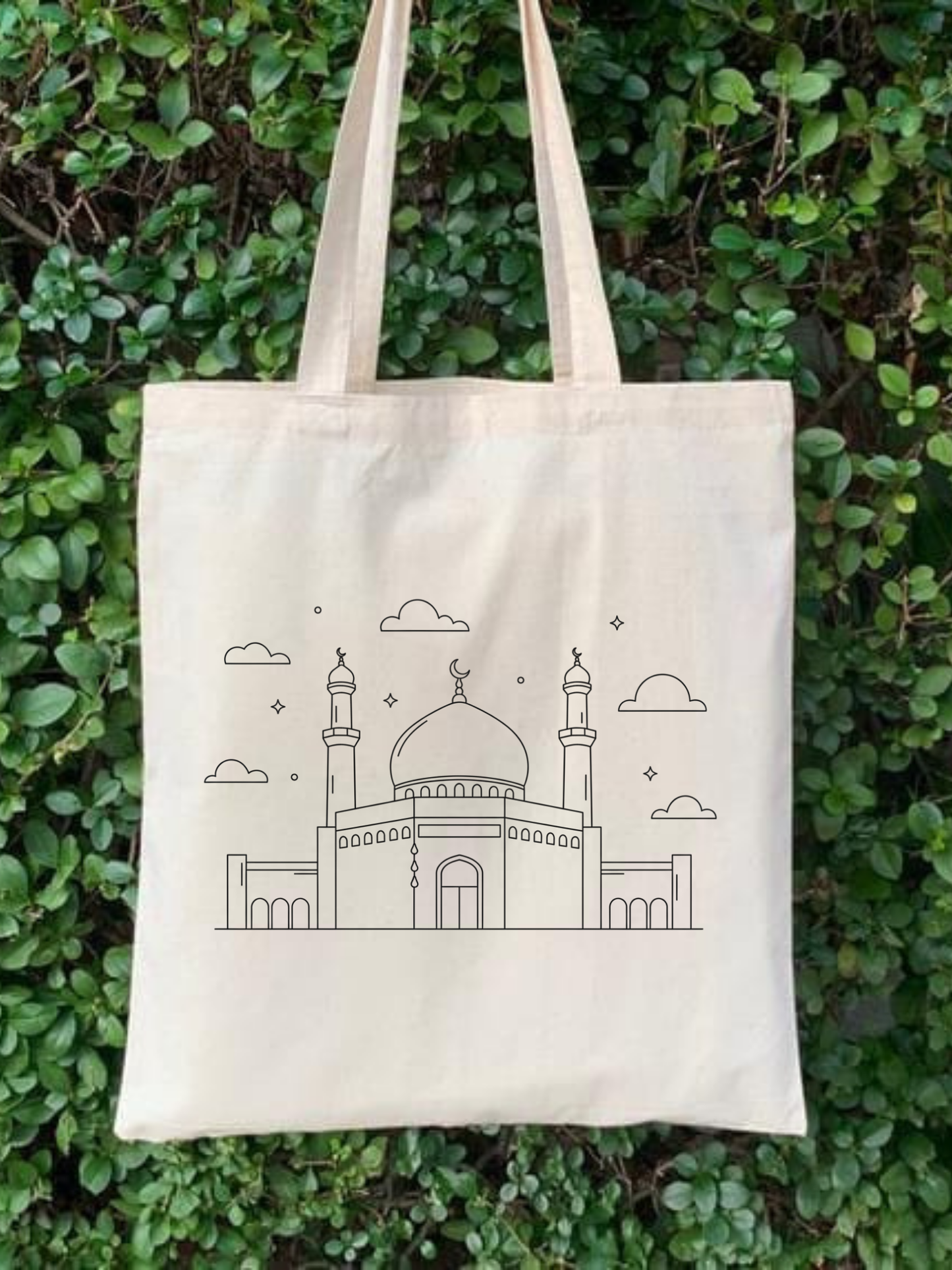 Boyama Cami Boyama Çantas? Hobi 35*40 ?slam Kuran Boyama Anaokulu Çocuk Etkinlik krem kanvas çanta %100 pamuk 35x40 cm tote bag