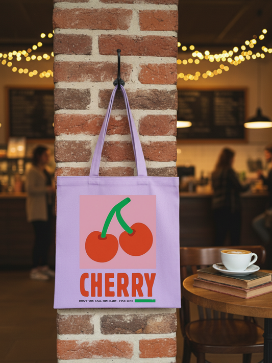 Cherry Lila Kanvas Bez Çanta – Pinterest Model
