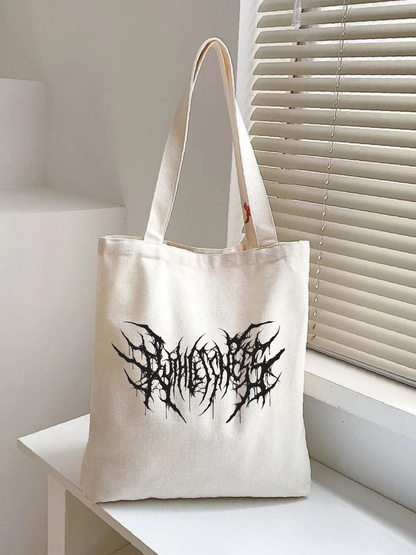 Gothic Tarz, Gotik Tasarım tasarımlı %100 pamuk ham bez çanta. 35x40 cm dayanıklı, çevre dostu, günlük kullanım ve hediye için ideal tote bag modeli.