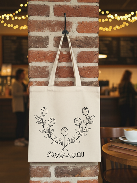 Gül tomurcuk İsme Özel Çanta