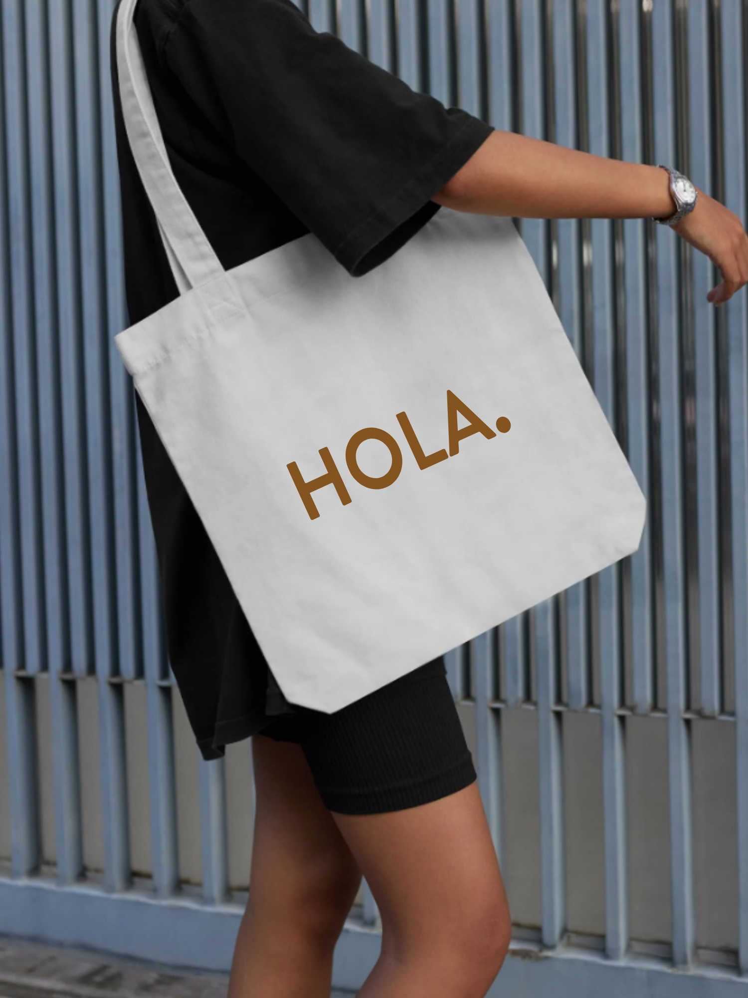 Y2K Hola tasarımlı %100 pamuk ham bez çanta. 35x40 cm dayanıklı, çevre dostu, günlük kullanım ve hediye için ideal tote bag modeli.
