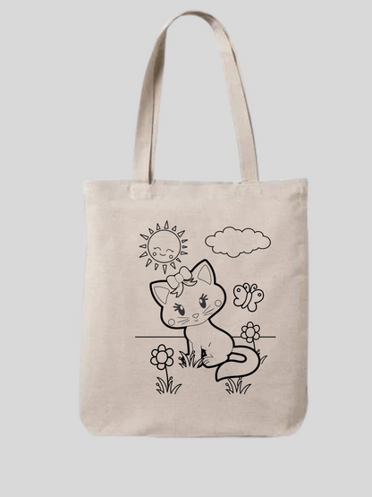 Tote Bag krem kanvas çanta %100 pamuk 35x40 cm tote bag