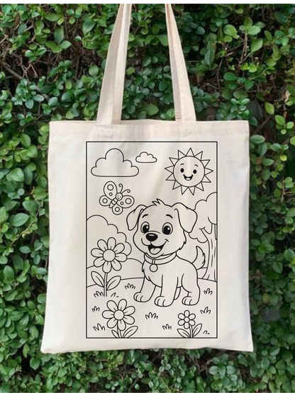Köpek temalı Boyama Çantası