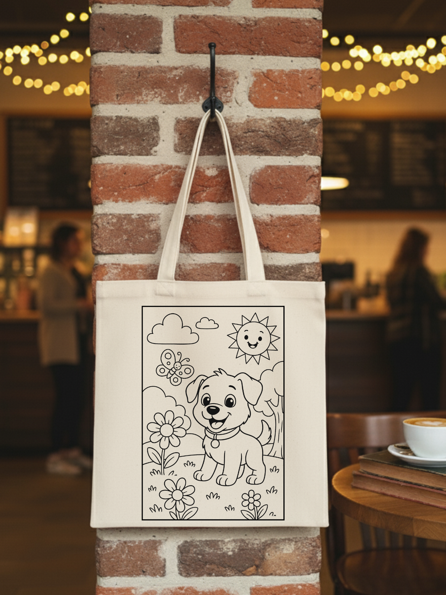 Sevimli Köpek boyama çantası