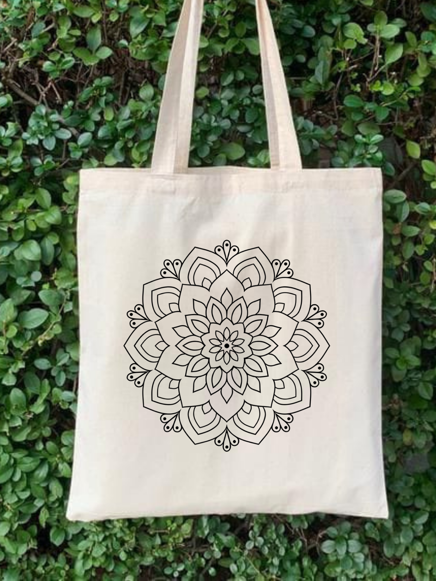 Mandala temalı boyanabilir çanta