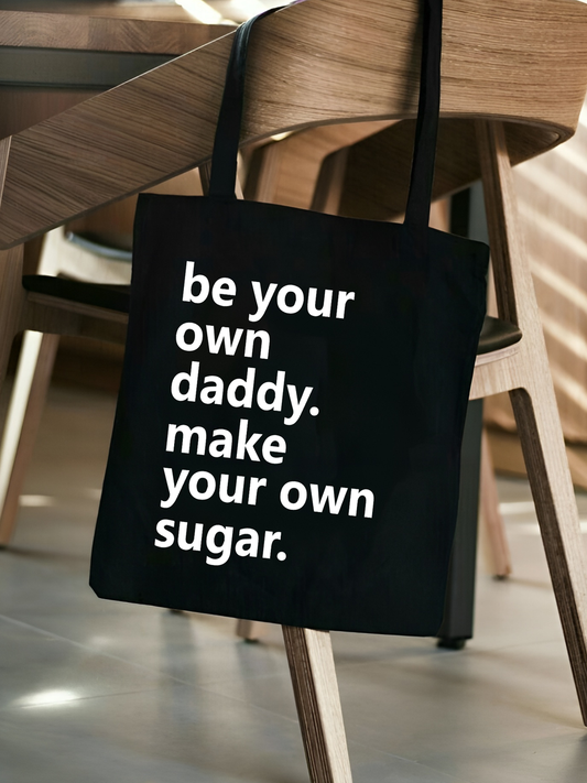 Own Sugar Motto Siyah Kanvas Bez Çanta