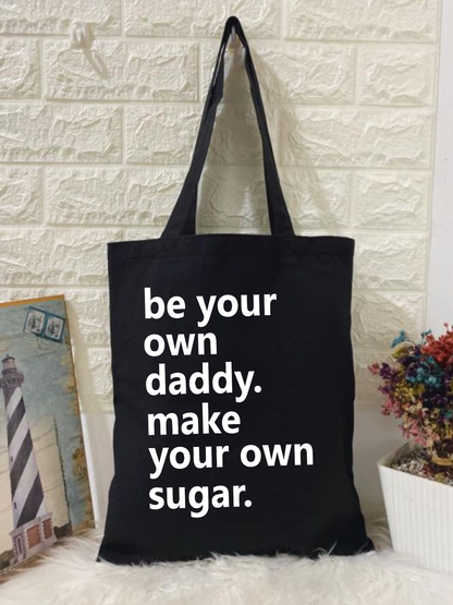 Own Sugar Motto Siyah Kanvas Bez Çanta