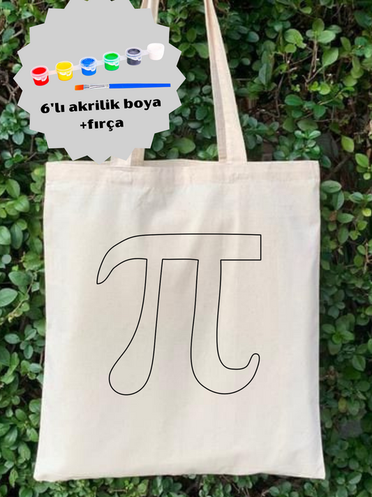 Pi Sayısı Boyama Seti, Pi Günü, Pi Tasarım Bez Çanta (102 adet)