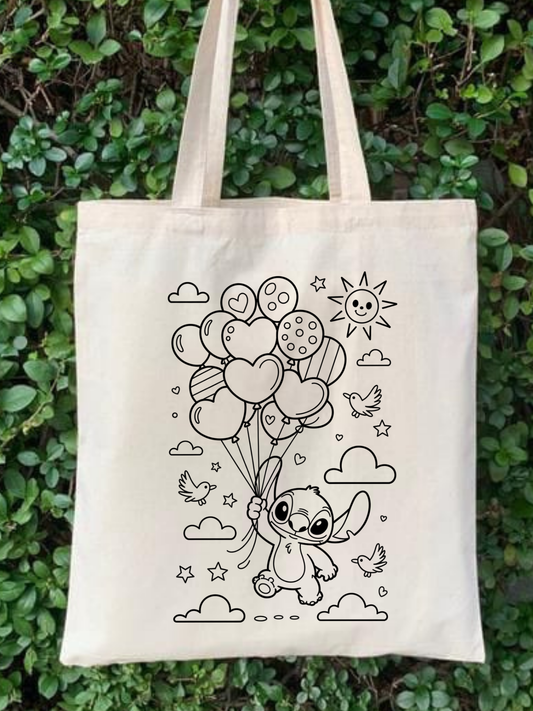 Stitch Tasarım Boyama Seti – 6’lı Akrilik Boya + Fırça + Çanta