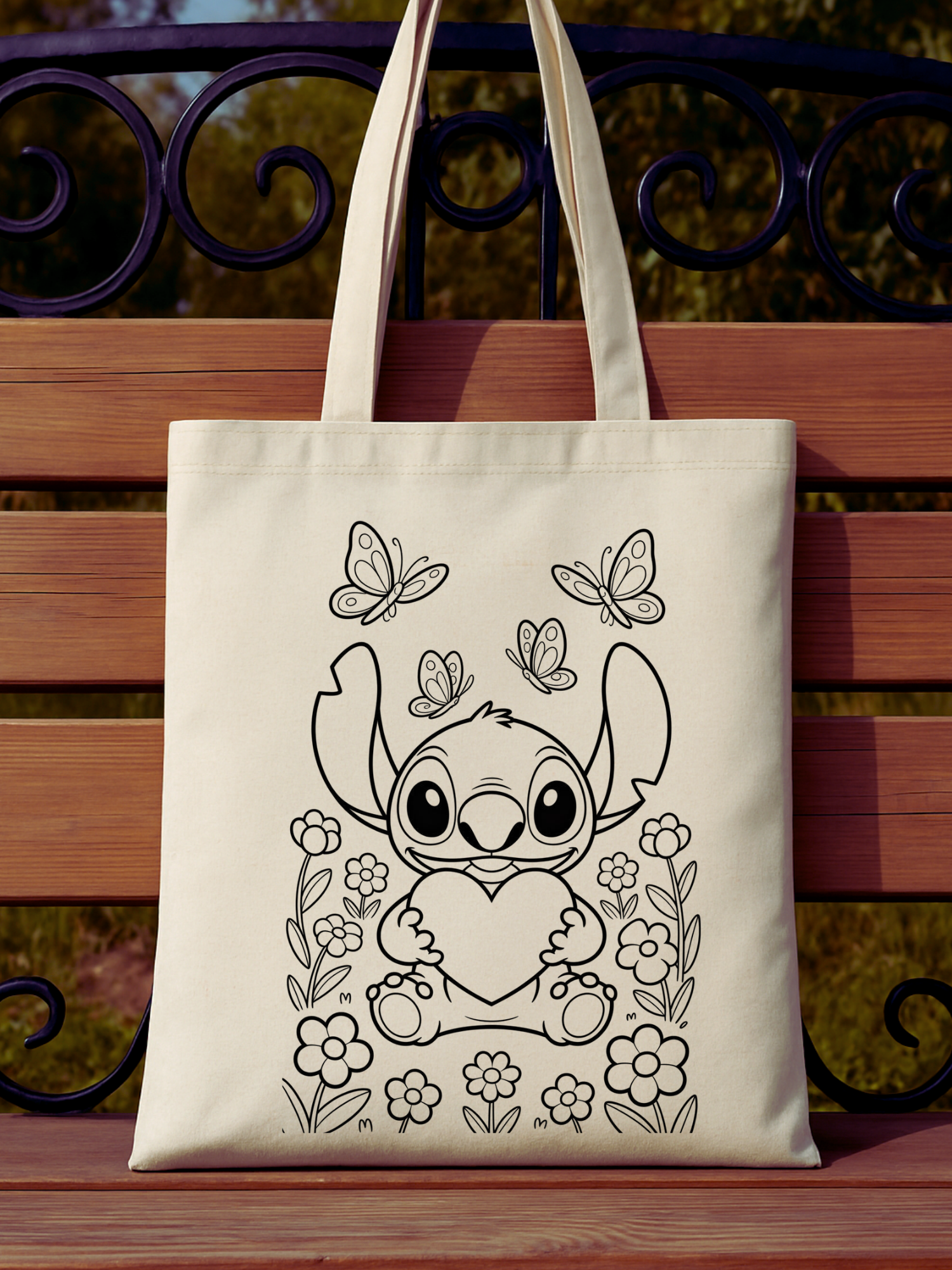 Stitch temalı boyama çanta seti