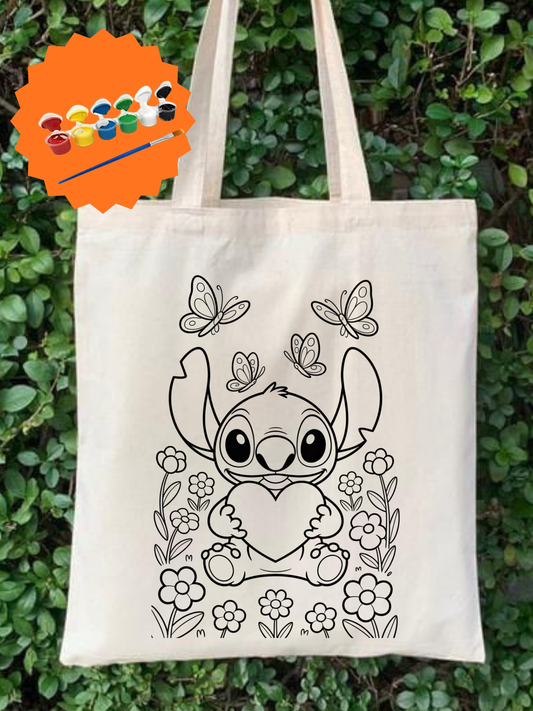 Stitch Temalı BOYAMA ÇANTA SETİ