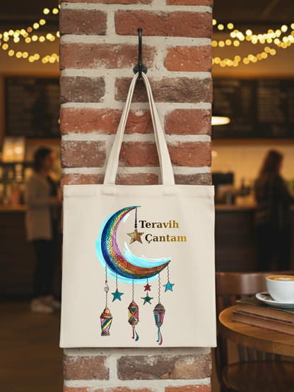 Ramazan Bayramı, Teravih Çantası, Ham Bez Çanta 35*40 cm